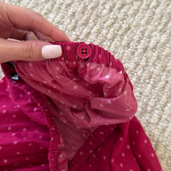 Gudrun Sjoden Pink Polka Dot Eyelet Lace Midi Skirt - Picture 5 of 6